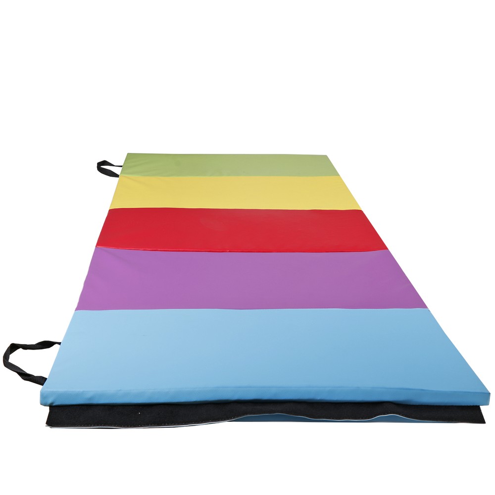 Vibrant Foldable Gym Mat For Kids And Beginners With Ample Exercise Space