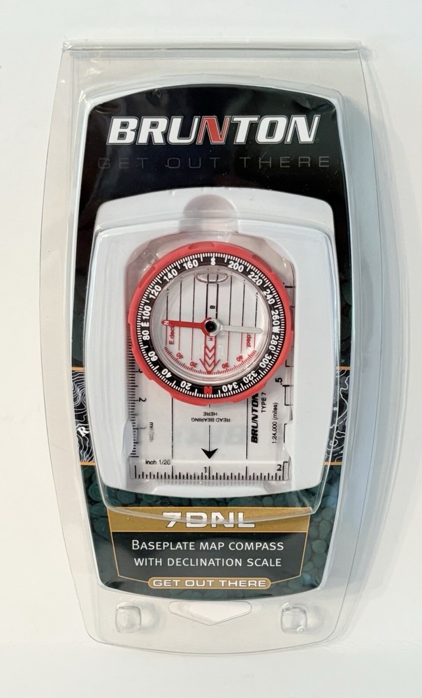 Brunton 7DNL Baseplate Map Compass With Declination Scale NEW IN PACKAGE
