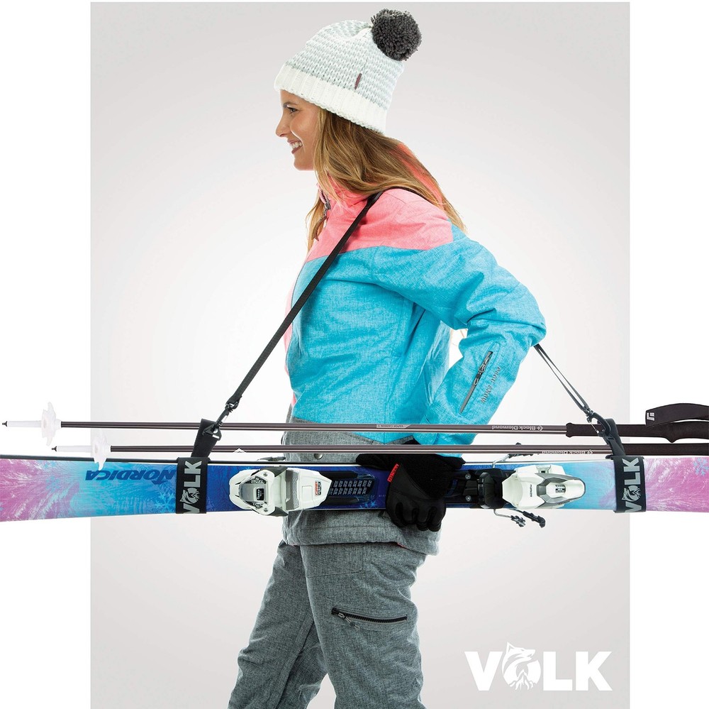 Volk Ski Strap and Pole Carrier - 2 Sets per Pack - Skiing Accessory for Easy...