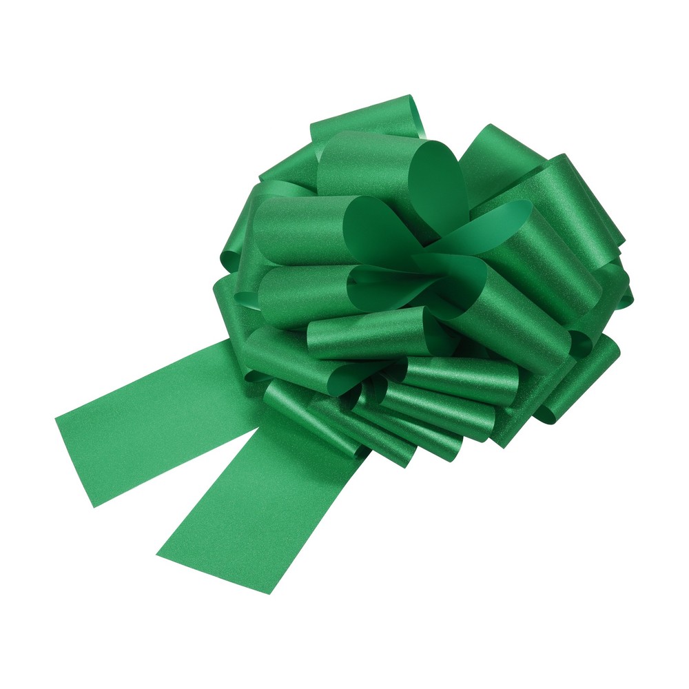 16 Inch Large Pull Bow Gift Wrapping Big Pull Bows Ribbon Dark Green