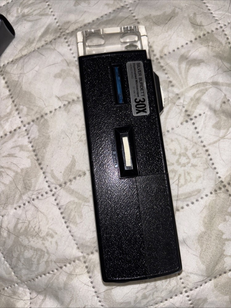 VINTAGE BURDETT 30X HAND HELD ILLUMINATED MICROSCOPE