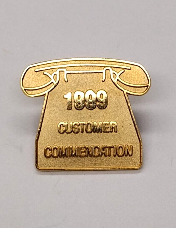 1999 Customer Commendation Gold Tone Telephone Lapel Pin