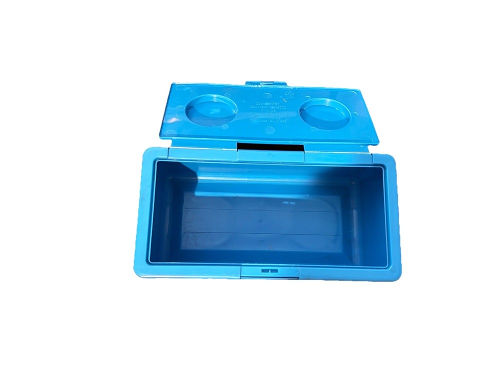 Chubs Blue Stackable Plastic Storage Container Brick Toy Organizer