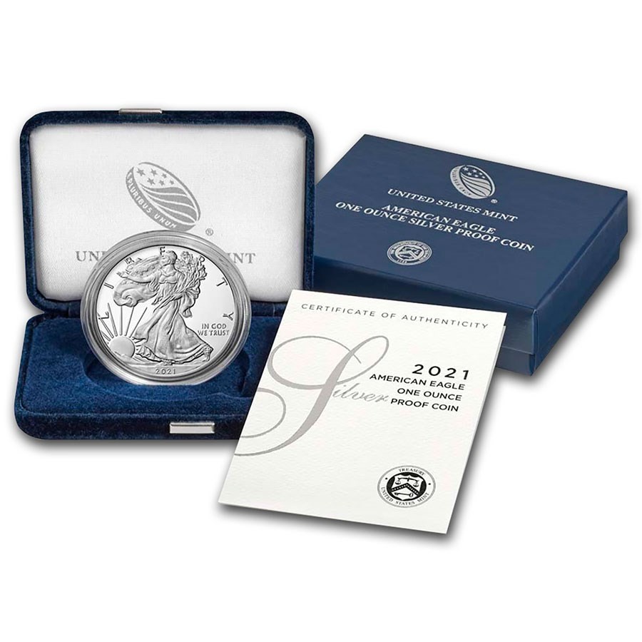 2021 W Proof Silver Eagle Type 1 w/Box & COA ~ PRISTINE ~