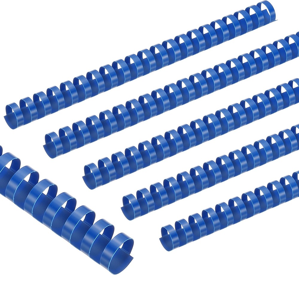 50 Pcs 22mm (7/8") Plastic Binding Combs 190 Sheet Capacity 21 Rings, Blue