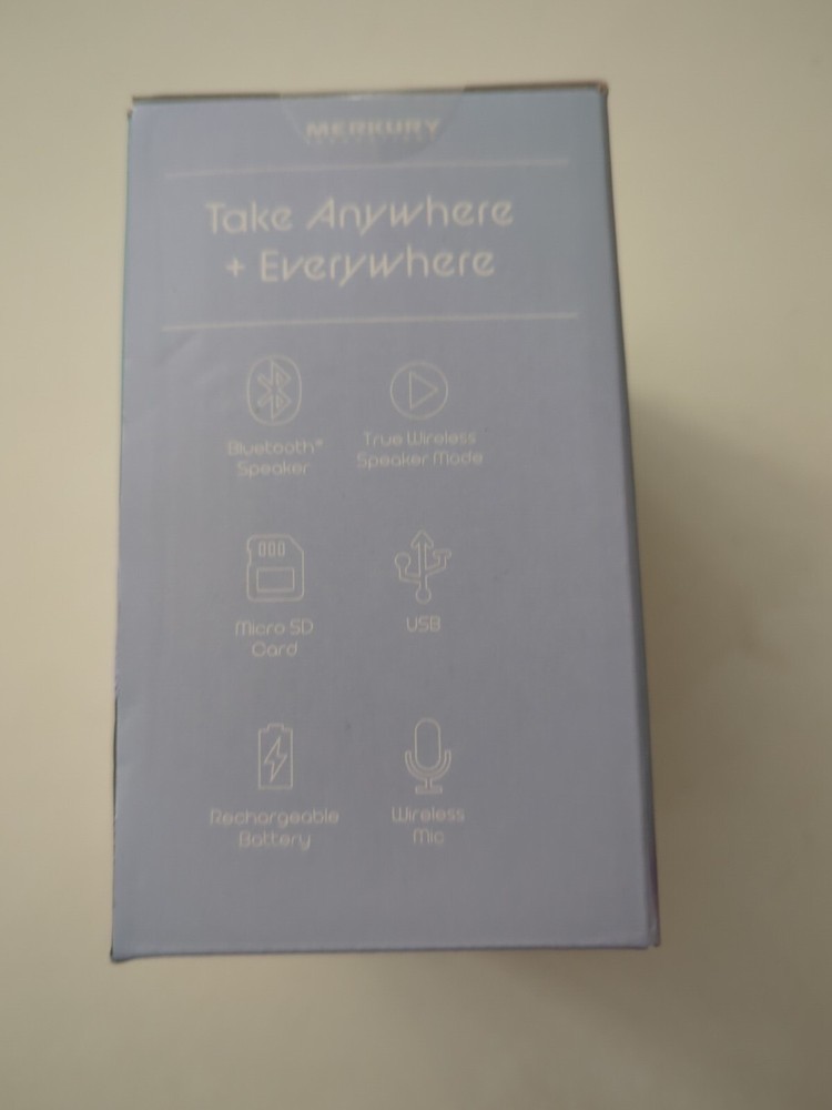 Merkury LED Bluetooth Speaker Microphone w/Wireless Microphone