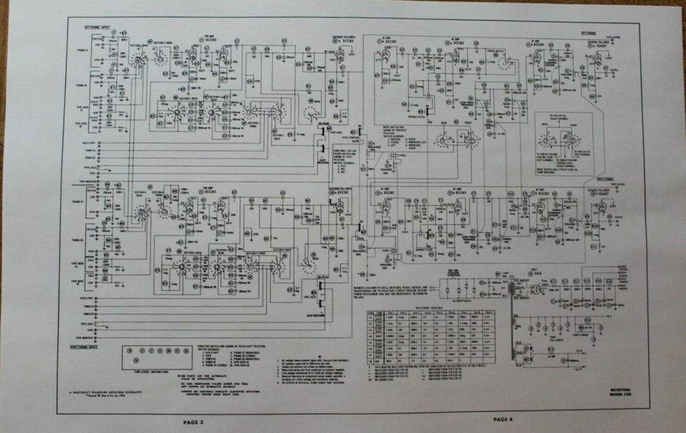 McIntosh C20 SERVICE MANUAL / OWNERS MANUAL early version