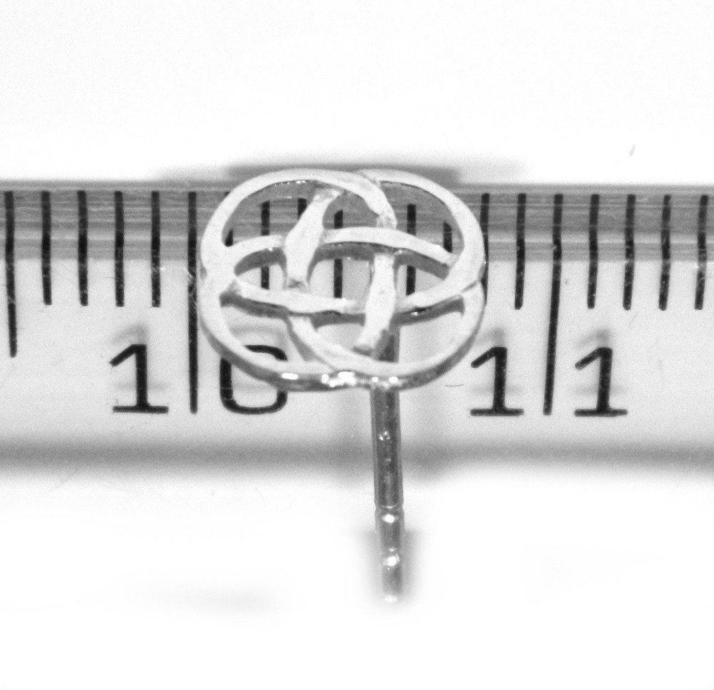 Sterling Silver Stud Earrings Celtic Knot 8mm Across