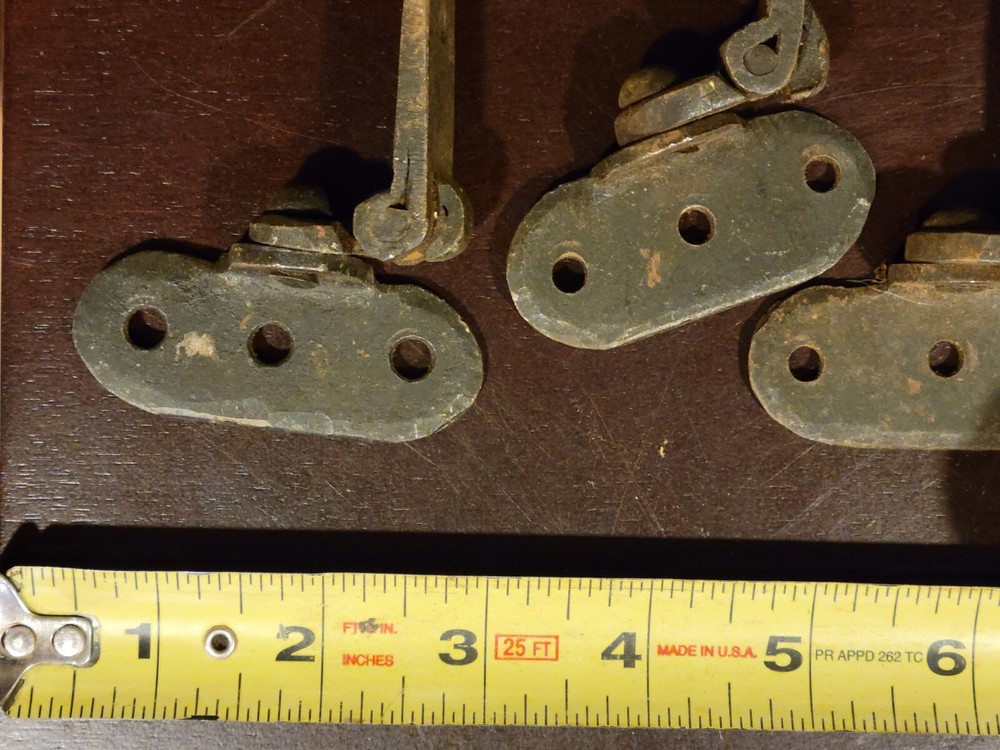 Antique Wrought Hinges with End Curl - FOUR!
