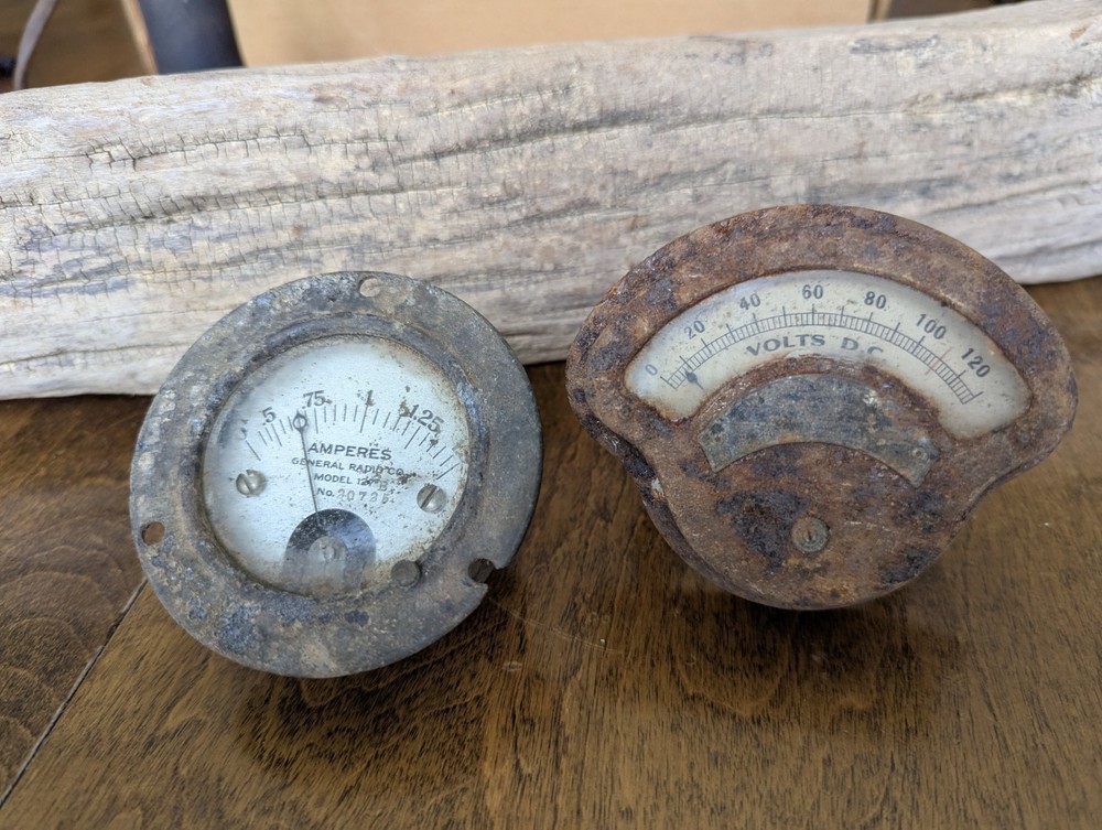 Antique Electrical Dials, For Decor, WW2 Era
