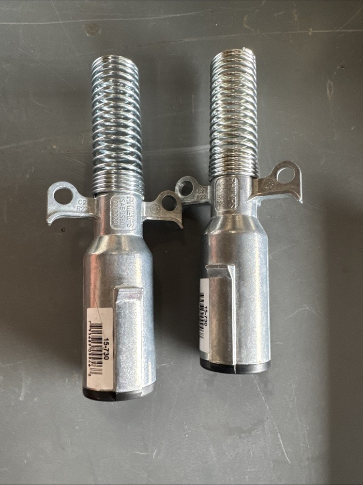 QTY 2 GENUINE PHILIPS 15-730 7 Way Electrical Replacement Plug