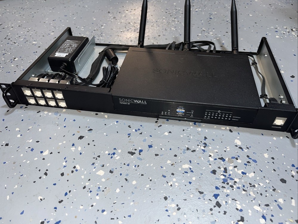 SonicWALL TZ500w Wireless Network Security Firewall w/Rack Mount -TRANSFER READY