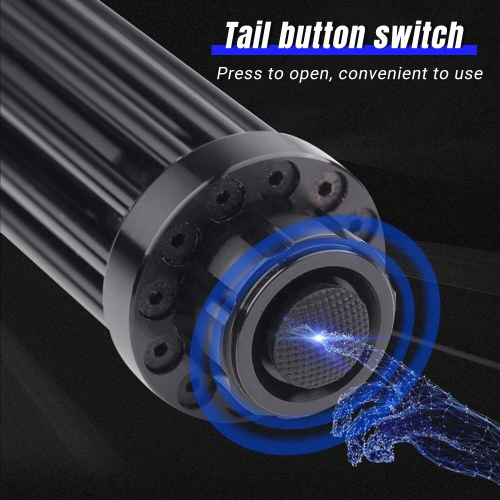 Watt Adjustable High Power Blue Burning Laser Pointer Visible Dot Torch Light