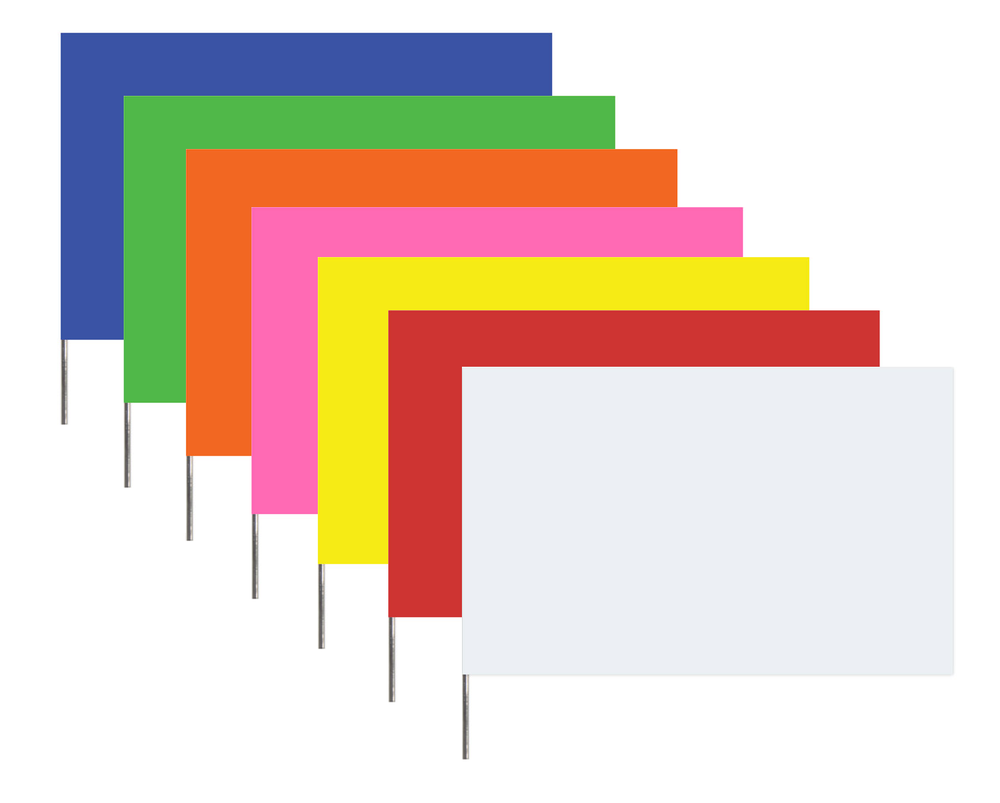 PRESCO Stake Flags, 21" wire staff with 2x3 flag (1000 flags)
