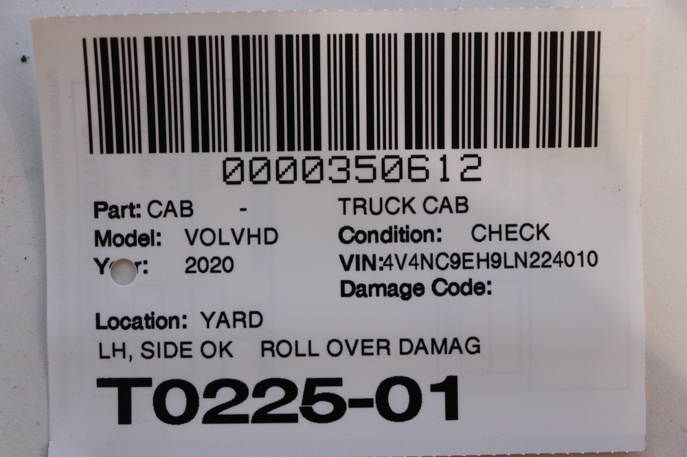 2018-2024 VOLVO VNL 760 SLEEPER CAB FRAME WHITE OEM