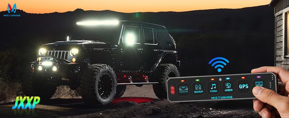 MICTUNING MS600 Wireless 6 Gang LED Touch Switch Panel Slim Circuit Relay System