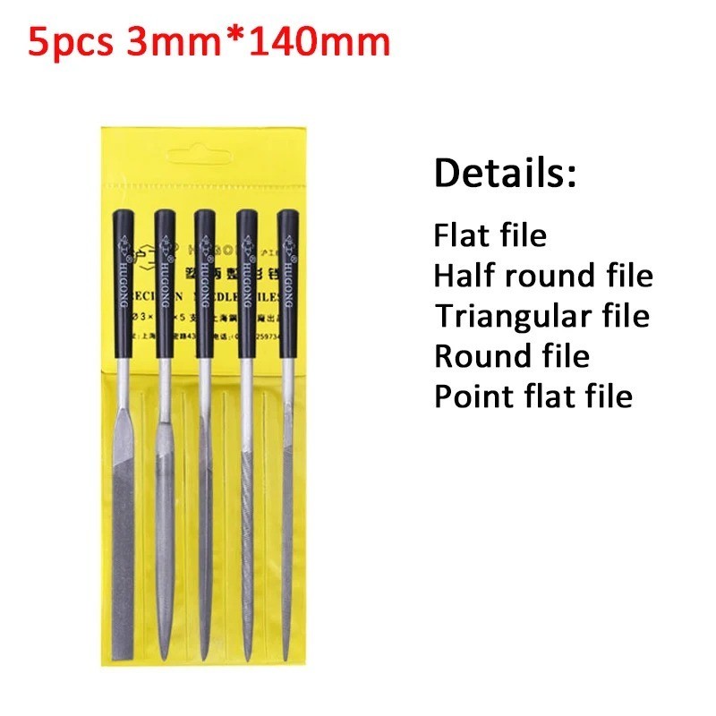 5/10pc Mini Needle File Set 140mm