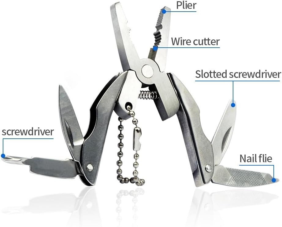 6-in-1 Stainless Steel Multifunctional Pliers Multi Tools Set with Sheath