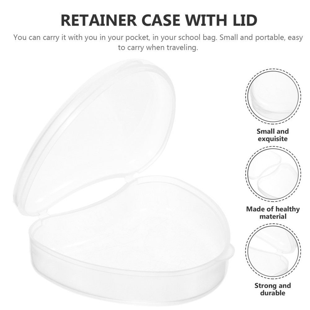 2 Pcs False Teeth Denture Case Holders Retainer Case​ Portable Container