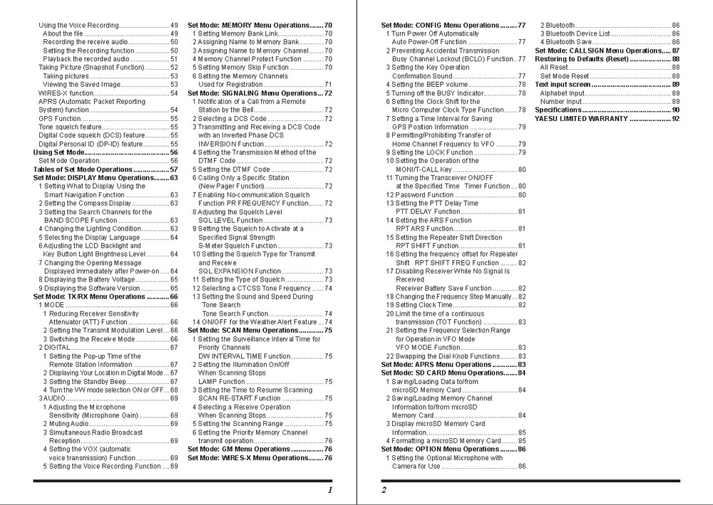 Yaesu FT3Dr FT3DE Transceiver Instruction Operating Manual Coil Bound
