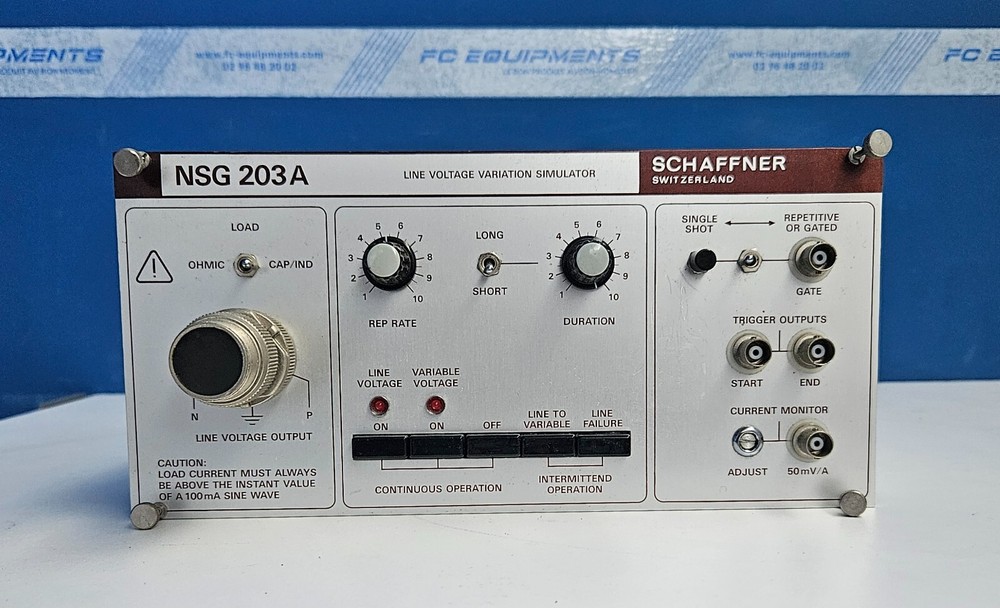 Schaffner NSG203A Line Voltage Variation Simulator module (Mainframe available)