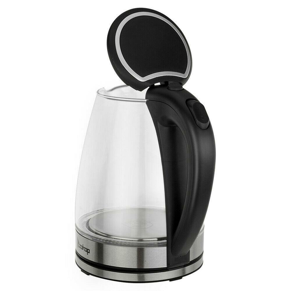 1.8L 1500W Electric Kettle Glass Tea Kettle Fast Boiling Auto Shut-off LED Light