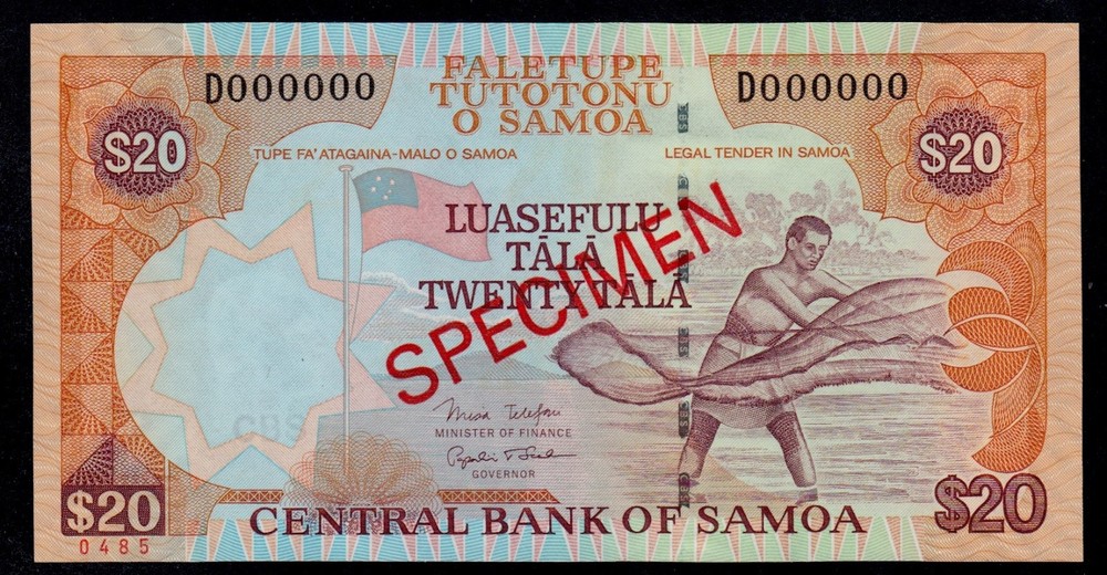 SAMOA SPECIMEN 20 TALA ( 2002 )  D  PICK # 35b UNC