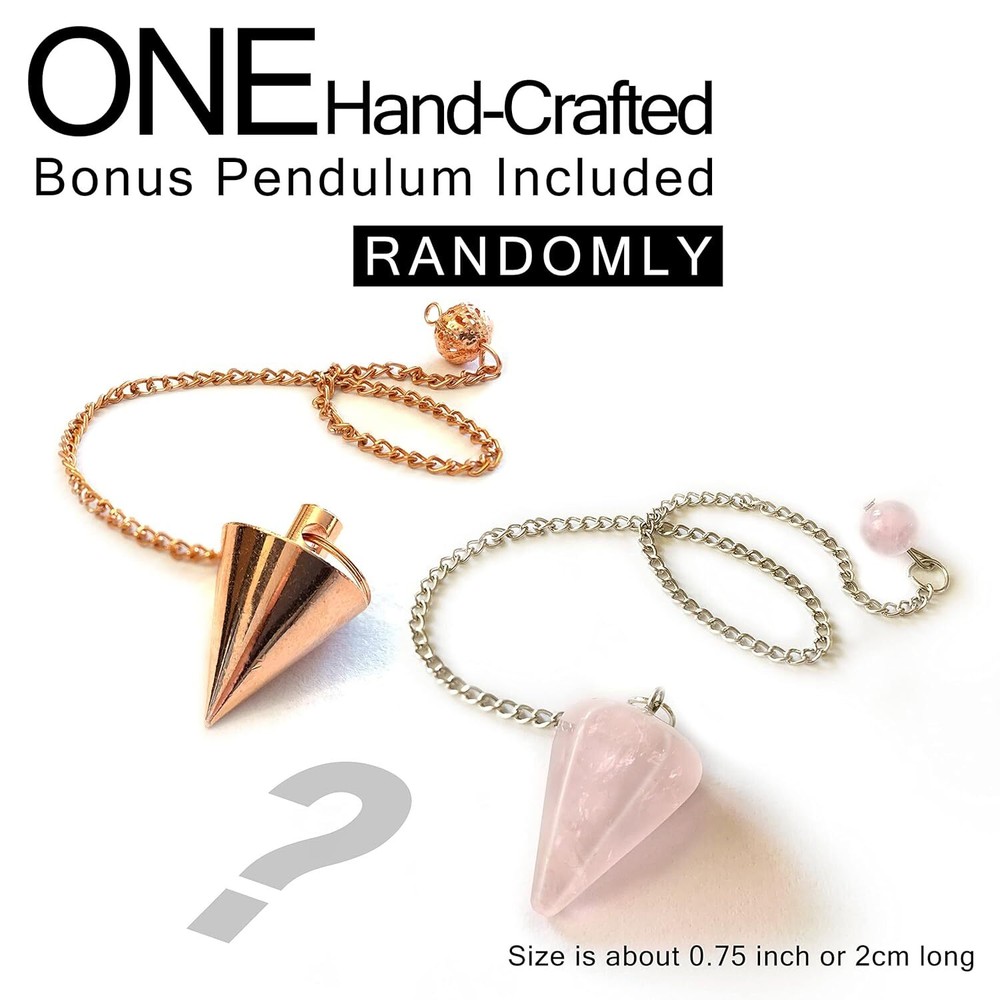 Handmade Dowsing Rods Complete Kit with Pendulum and Board Gift Bundle