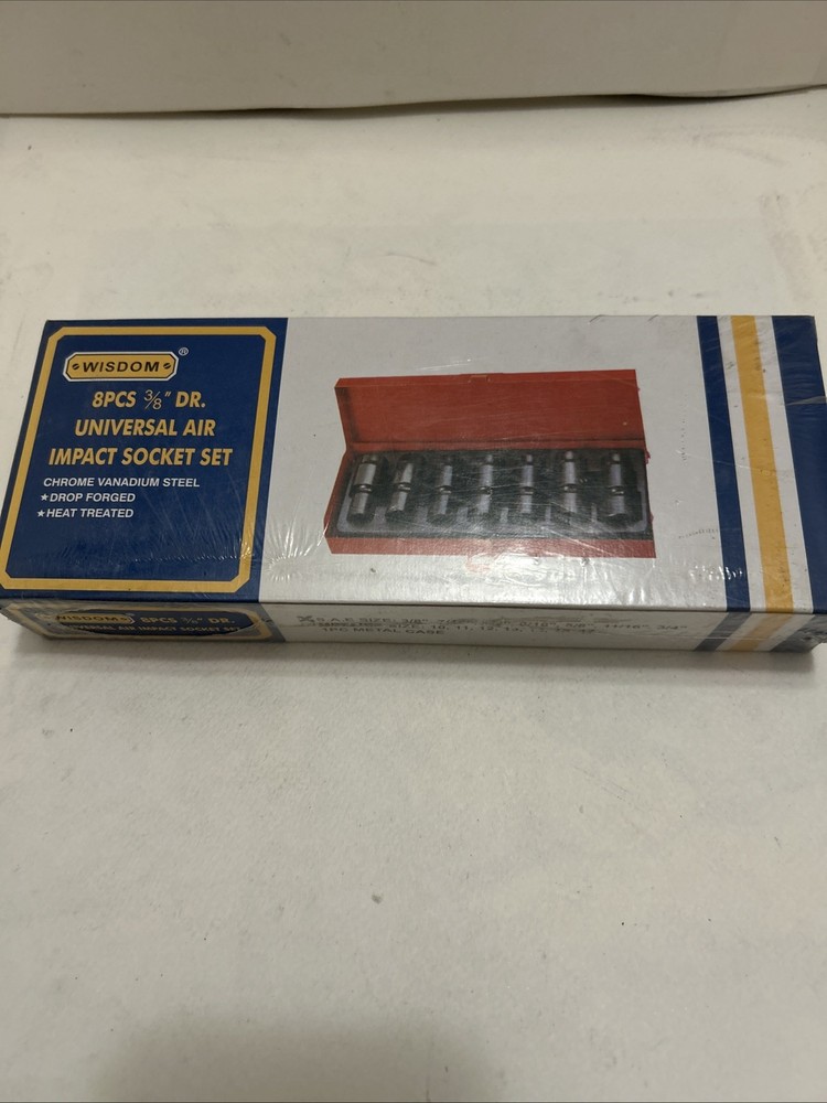 Wisdom Tools USA, 8 PC  Air Impact 3/8” DR SAE Socket Set,