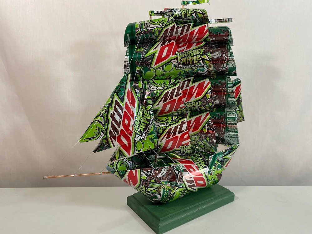 Mountain Dew Thrashed Apple Soda Can Ship