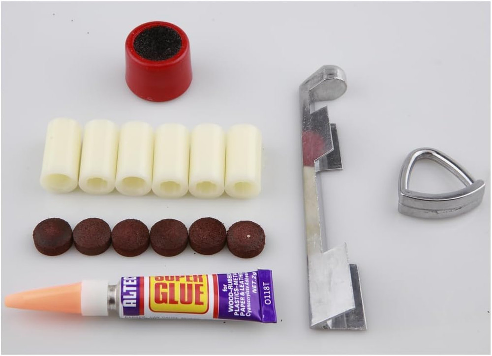 15 Pack Cue Stick Tip Repair Kit, Cue Tips Accessorie, Include 6 Pool Cue Tips,