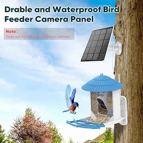 Solar Panel for Bird Feeder, Continuously 3W Power type c for bird camera