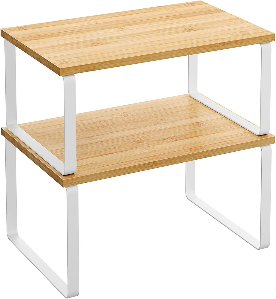 Cabinet Organizer Shelf, Set of 2 Kitchen Counter Shelves, Kitchen Storage, Spic