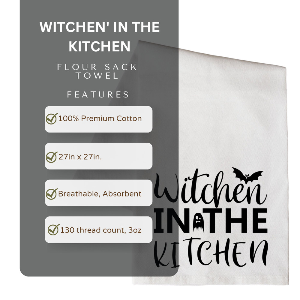 Witchen In The Kitchen Witchy Kitchen Dish Towel Decoration