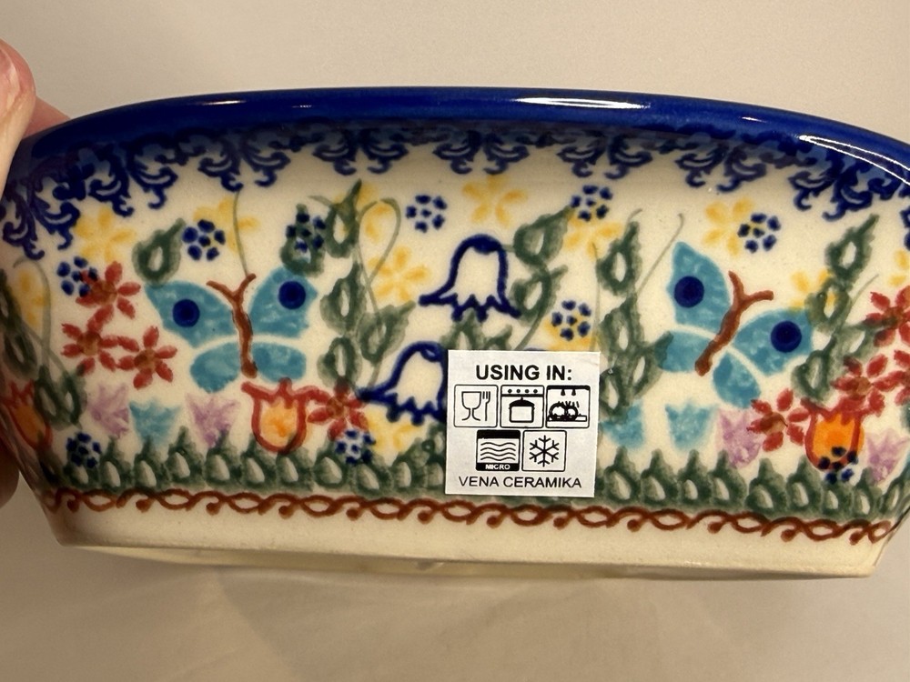 Polish Pottery Rectangular Baker Dish – Vena Ceramika UNIKAT – Hand Painted