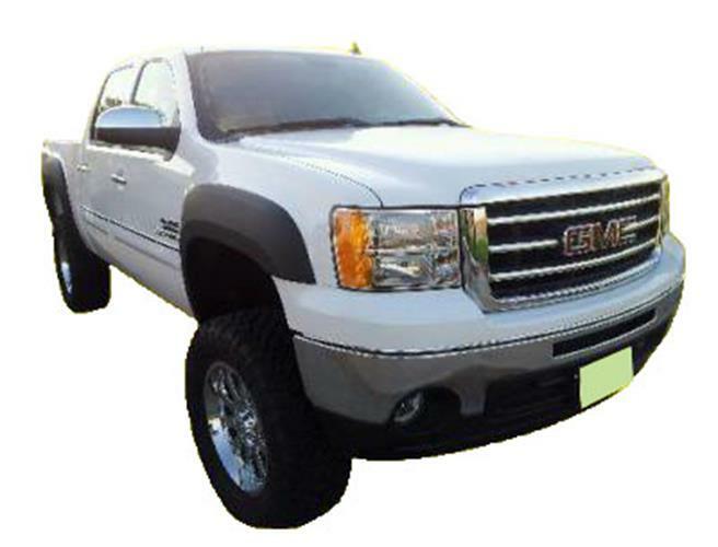 Fender Flares Set Smooth Fits 2007-2013 GMC Sierra Smooth Black Paintable