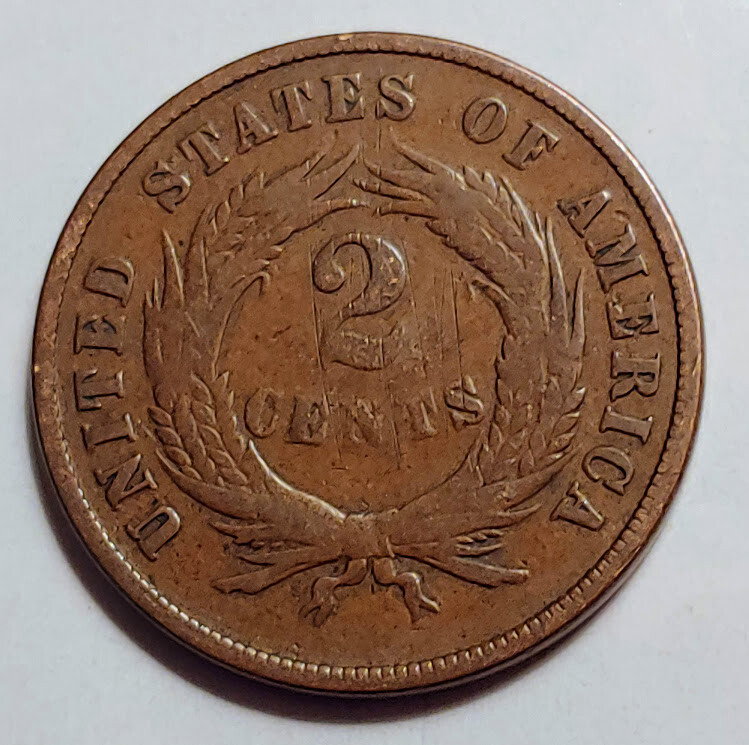 2 Two Cent Shield Copper 1868, High Grade, CHEAP. - C8587