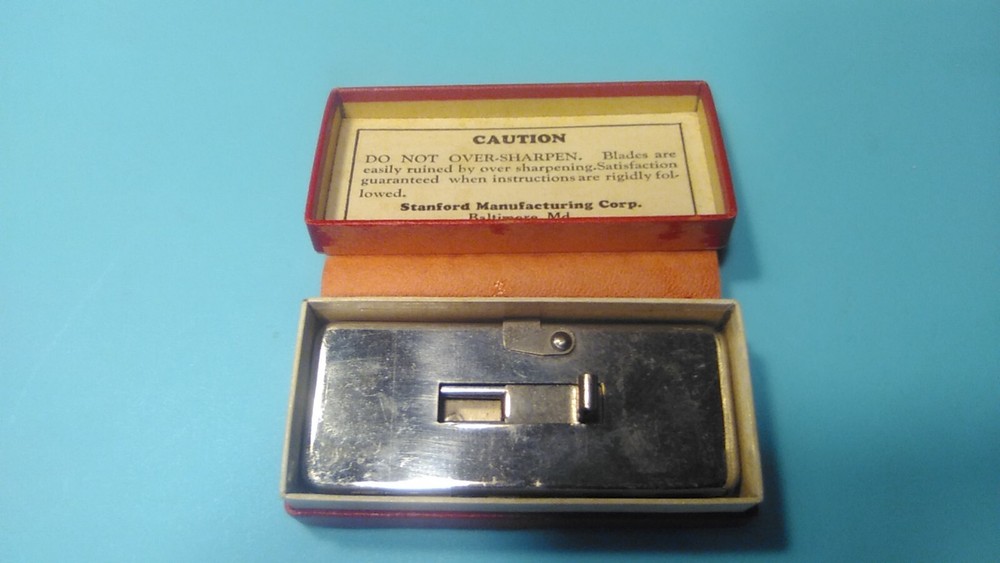 Stanford Double Edge Razor 5 Second Sharpener, Box, Paper Directions, Excellent
