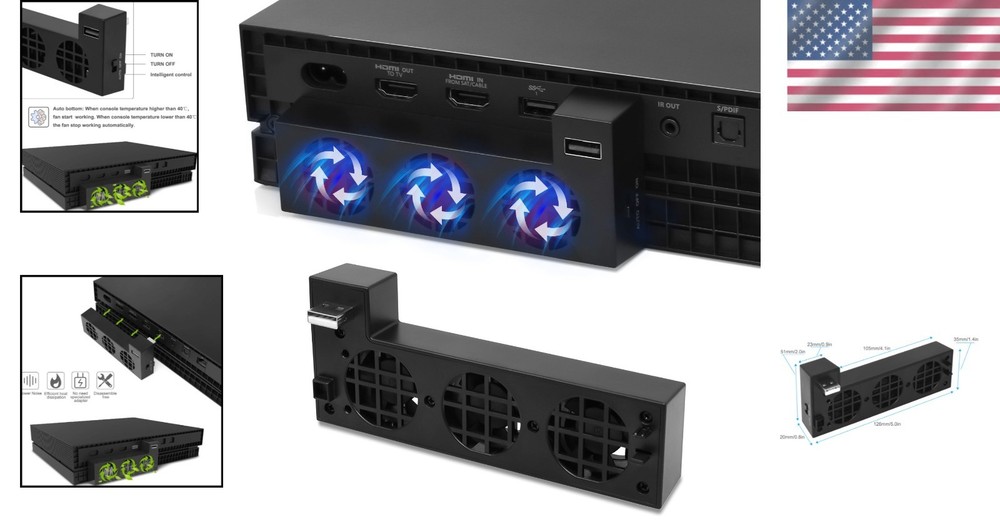 Compact USB Cooling Fan for Xbox One X - Easy Installation & Quiet Operation