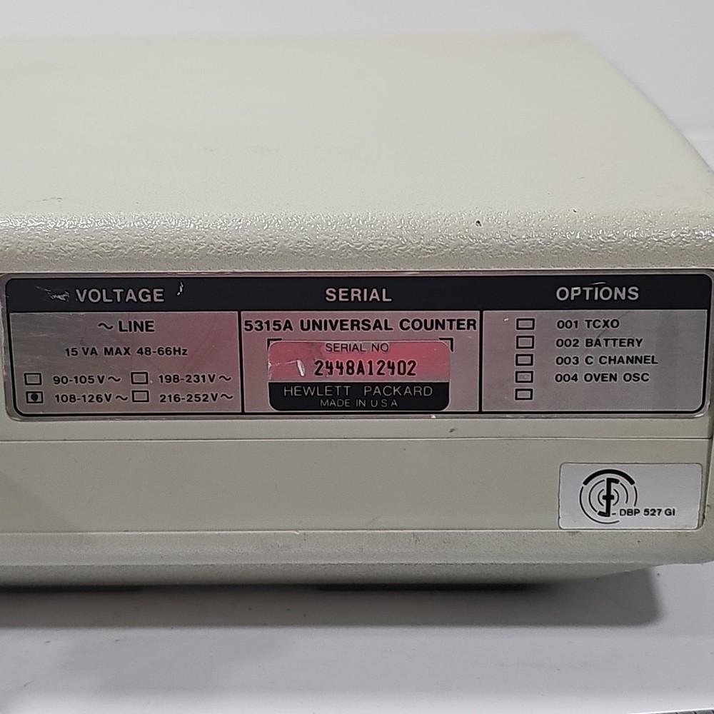 HP/Keysight Agilent 5315A Universal Frequency Counter Working