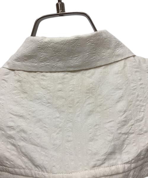 nobuyuki matsui Drawstring wrinkle-processed shirt ivory