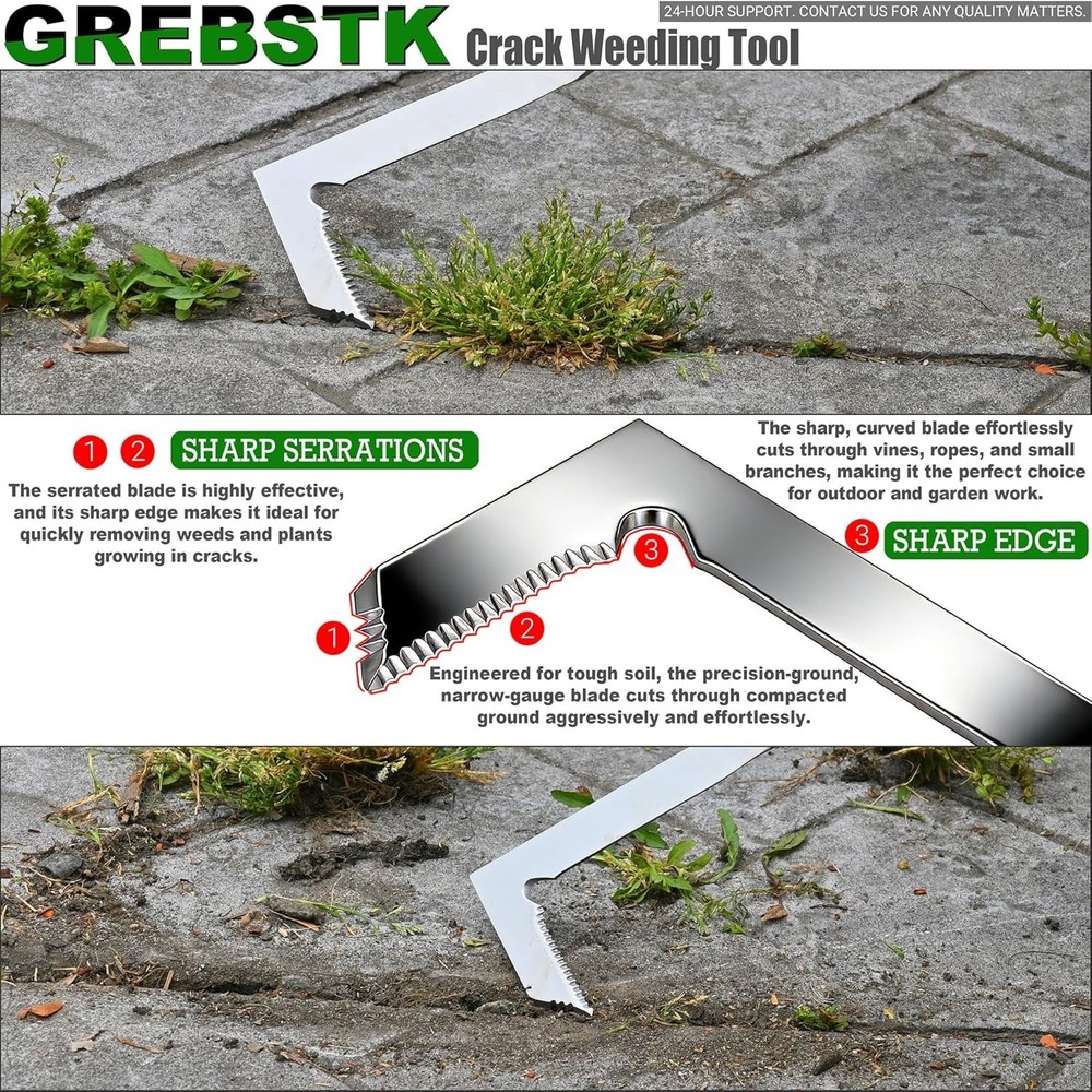 Double-Sided Blade Weeder, 22" Stainless Steel