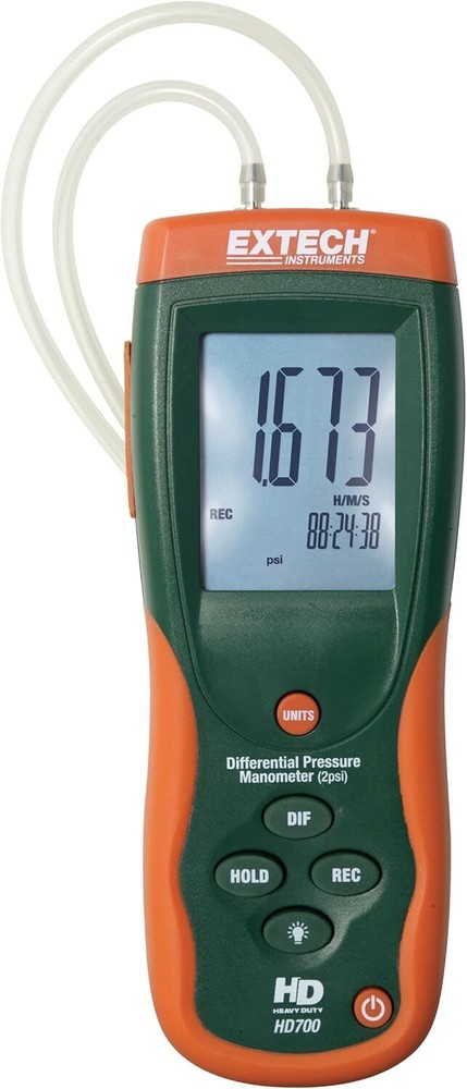 Extech HD700 Differential Pressure Manometer - 2PSI