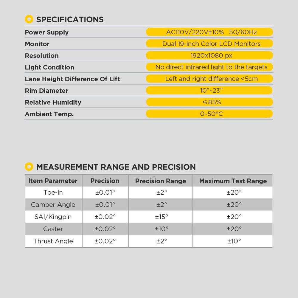 3D Wheel Alignment Machine Tire Aligner Automatic Lifting for two four-post