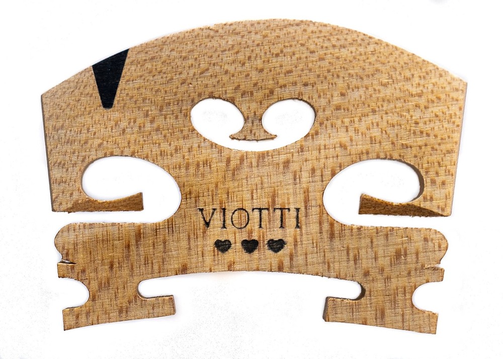 Viotti Violin Bridge 4/4 Finer Grade Solid Maple Violin Bridge Pre-Cut & Pre-