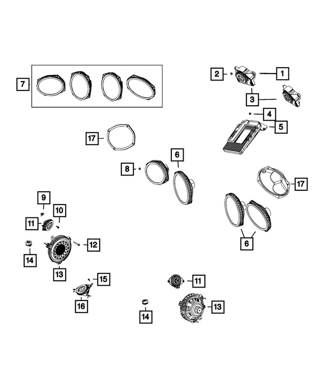 Genuine Mopar Speaker 5035308ac