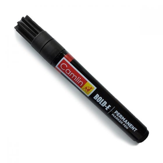 Black Bold E Permanent Marker Pen Waterproof Quick Dry for Multi Surface Use