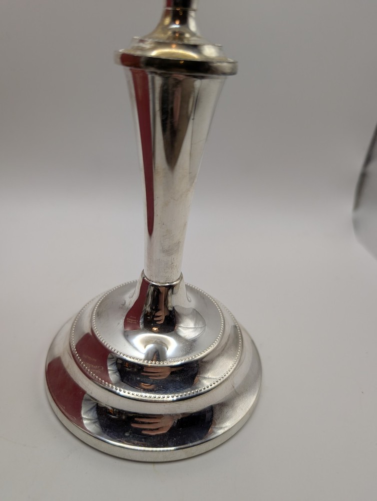 Ianthe Silver Plated Candlestick Lichfield Collection Ref 287 Boxed with Tag Eng