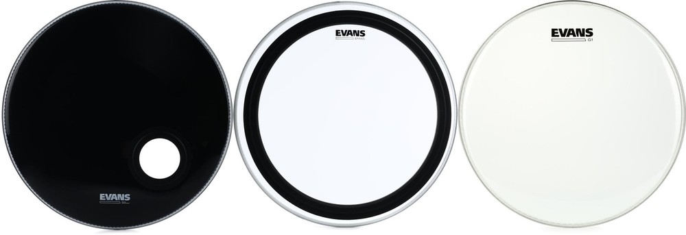 Evans EMAD Bass Drum System Bundle - 22 inches + Evans TT13G1 Value Bundle