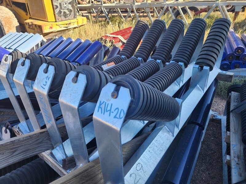 Large Quantity of Conveyor 60 inch Belt Components Return Rollers # 3949
